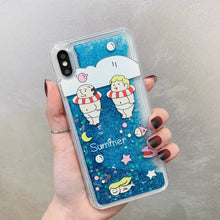 Load image into Gallery viewer, Pretty Girl Glitter Sailor Moon Liquid Case for iPhone X XS MAX XR 6 6S 7 8 Plus Cover