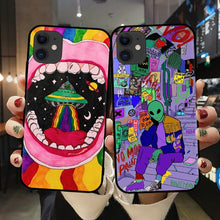 Load image into Gallery viewer, Cartoon Outer Space Silicone Phone Case iPhone 11Pro Max 6 6s 7 8 Plus X XR XS MAX