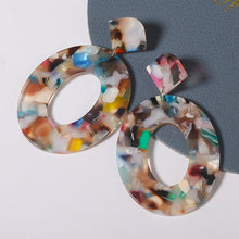 Load image into Gallery viewer, Geometric Acrylic Drop Earrings