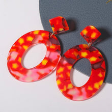 Load image into Gallery viewer, Geometric Acrylic Drop Earrings