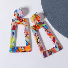 Load image into Gallery viewer, Geometric Acrylic Drop Earrings