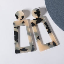 Load image into Gallery viewer, Geometric Acrylic Drop Earrings