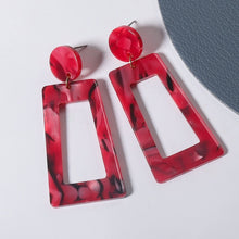 Load image into Gallery viewer, Geometric Acrylic Drop Earrings