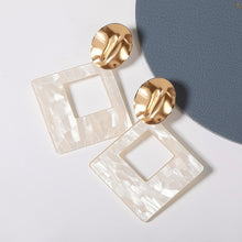Load image into Gallery viewer, Geometric Acrylic Drop Earrings