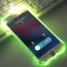 Load image into Gallery viewer, LED Flash Case Transparent Luminous Back Cover For iPhone