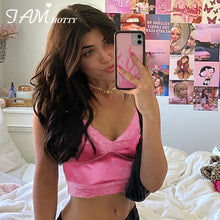 Load image into Gallery viewer, Satin Lace Crop Top