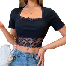 Load image into Gallery viewer, Lace A-line T-shirt