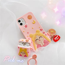 Load image into Gallery viewer, Sailor Moon Phone Case For iphone X XR XS Max 6 6s 7 8 plus 11 Pro Max AirPods 12pro case