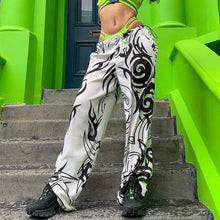 Load image into Gallery viewer, Y2K Tribal Print Wide Leg Joggers