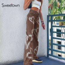 Load image into Gallery viewer, Baggy Airbrush Jeans Heart Print