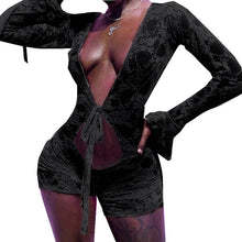 Load image into Gallery viewer, Hot and Bothered Deep V-Neck Floral Playsuit