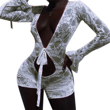 Load image into Gallery viewer, Hot and Bothered Deep V-Neck Floral Playsuit