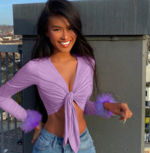 Load image into Gallery viewer, Snow bunny fur cuff top