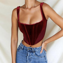 Load image into Gallery viewer, Classic Velvet corset top