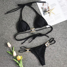 Load image into Gallery viewer, Rhinestone Chain Bikini