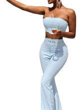 Load image into Gallery viewer, Fishbone Tube Top Pants Set