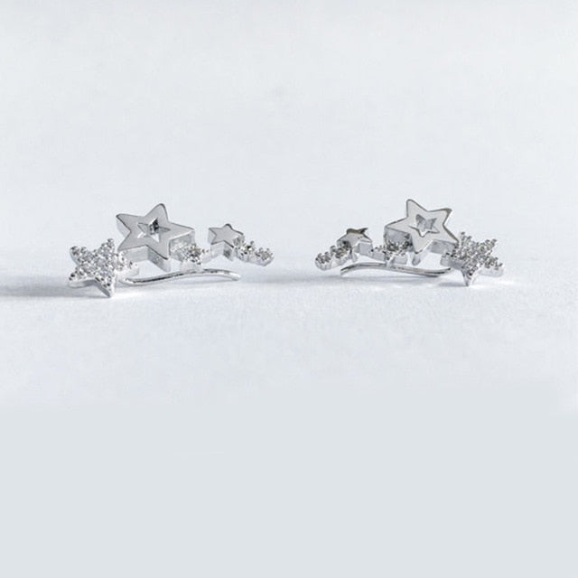 Star Constellation Earrings White Zircon