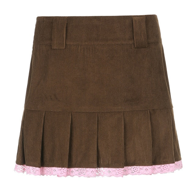 Sweetie Pie Corduroy Pleated Skirt