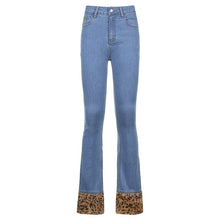 Load image into Gallery viewer, Leopard Boot Cut Jeans
