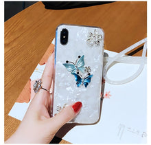 Load image into Gallery viewer, Butterfly Diamond Flower Rhinestone Case For IPhone
